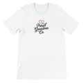 Proud Grandma T-Shirt in soft white with “Proud Grandma” text design printed on the front