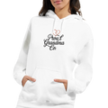 Proud Grandma Hoodie in soft white with “Proud Grandma” text design printed on the front