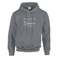 Promoted to Grandma Est. 2026 Hoodie in heather gray with “Promoted to Grandma” script, heart graphic, and “Est. 2026” text printed on the front